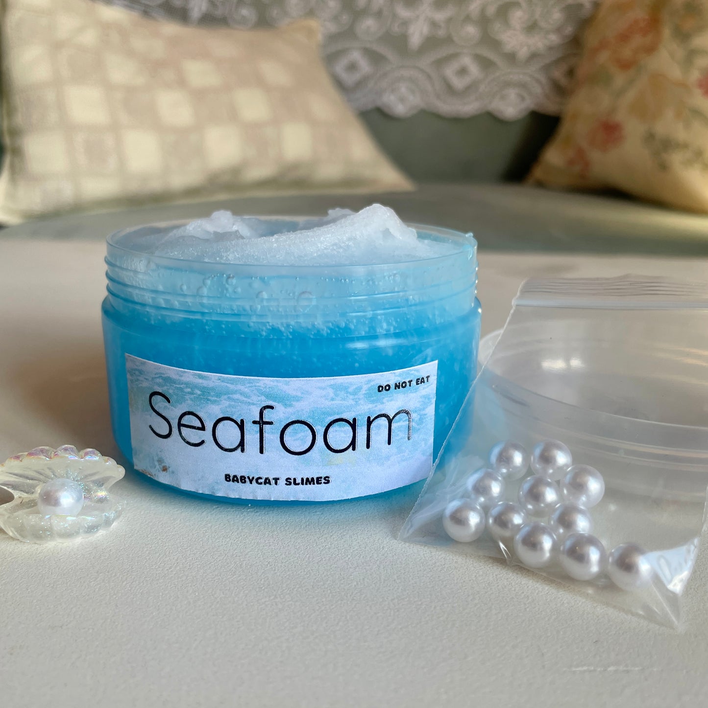 Seafoam - Coated clear + icee = jelly slime