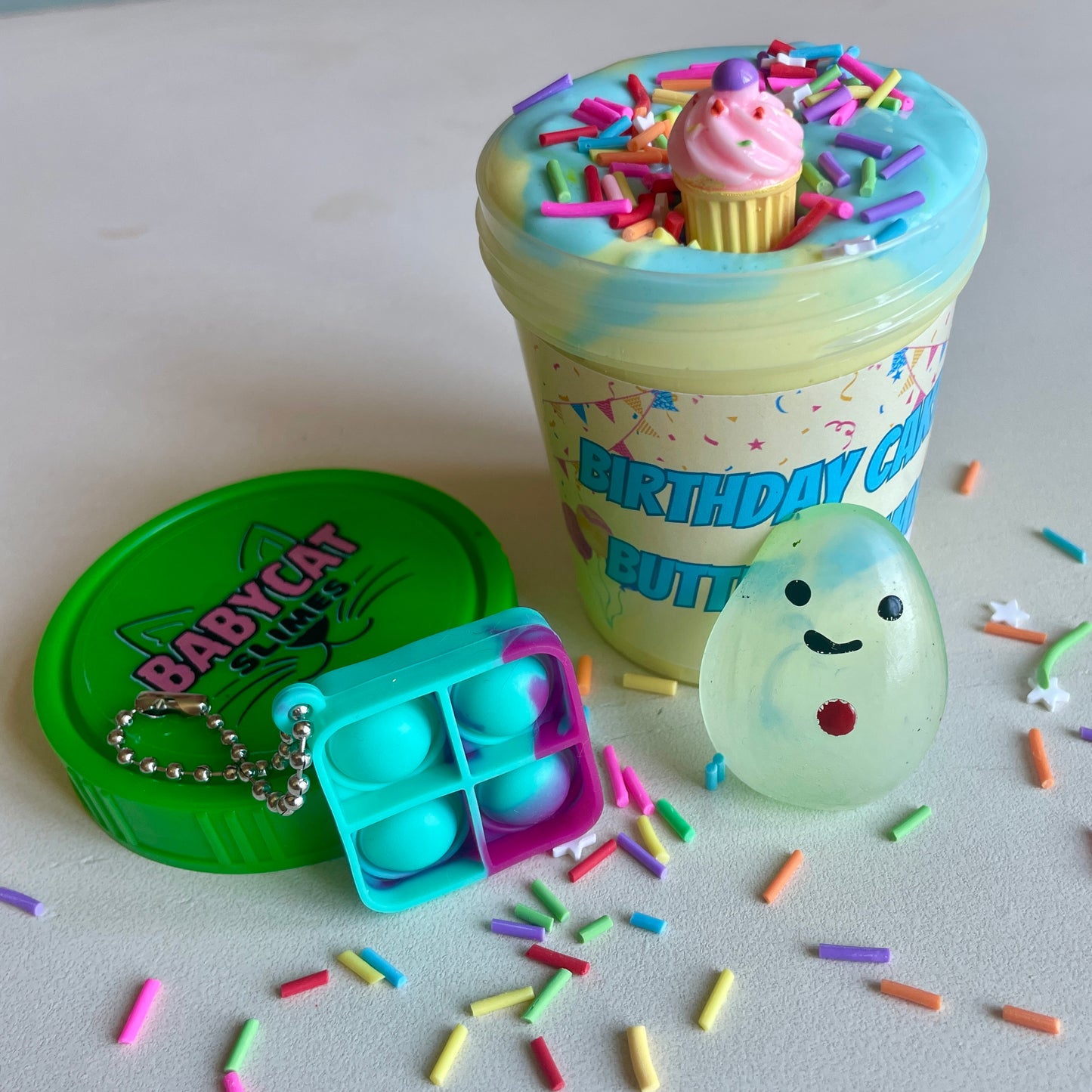 Butter slime party favour gift bag