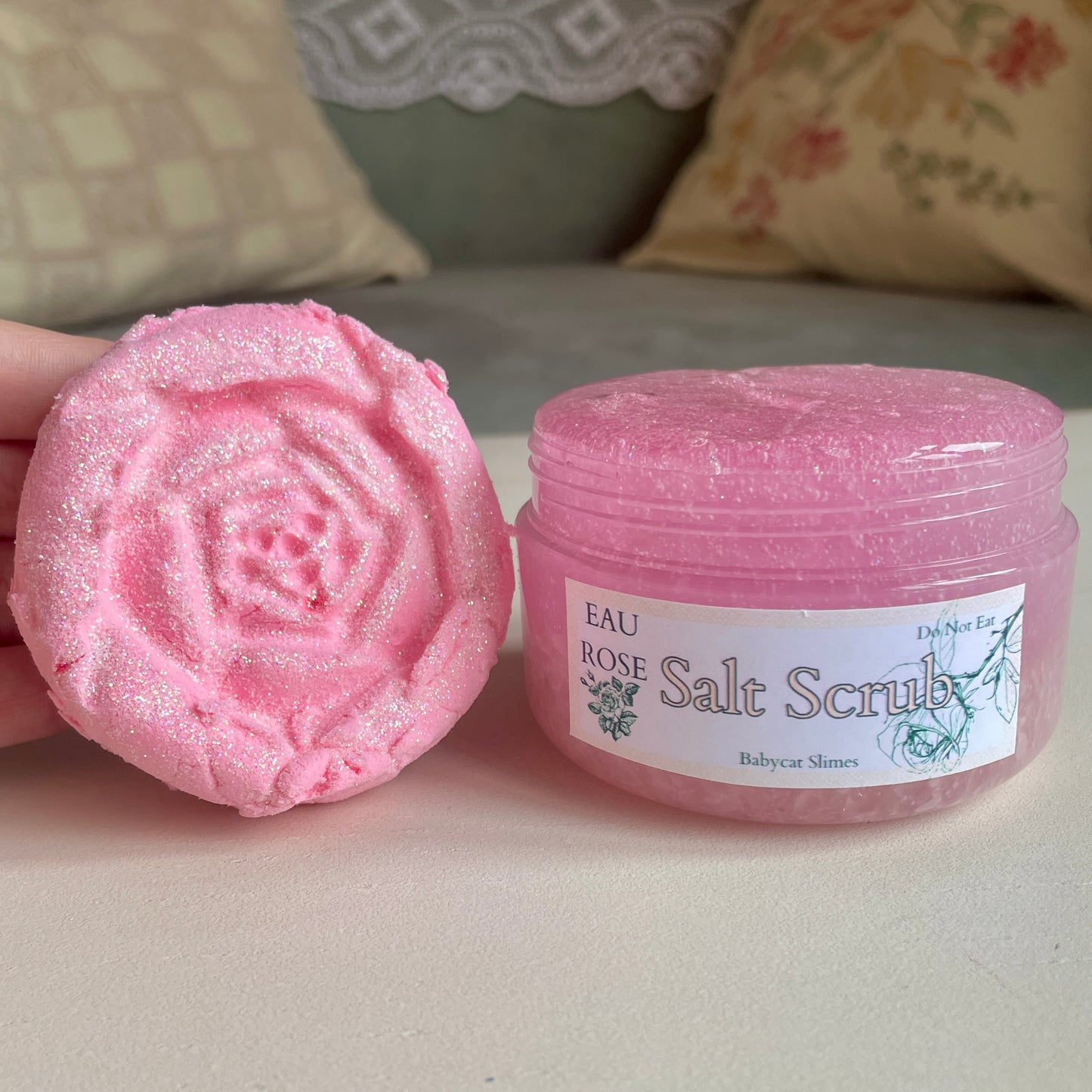 Eau Rose Salt Scrub - Korean clear crunchy + DIY Clay