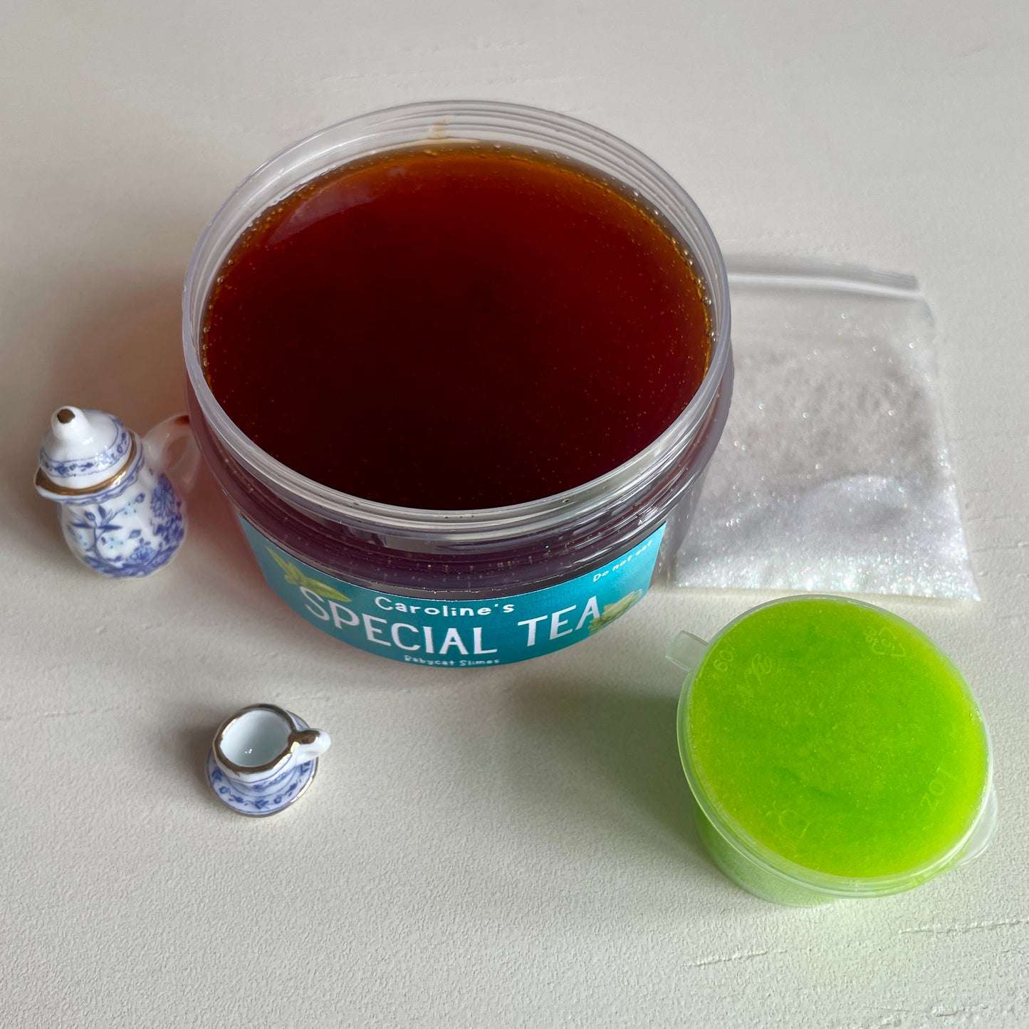 Caroline's Special Tea - Coated clear + icee = jelly slime