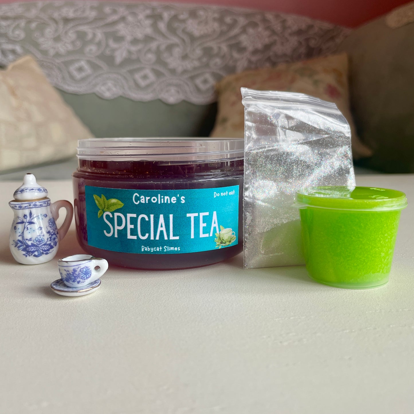 Caroline's Special Tea - Coated clear + icee = jelly slime