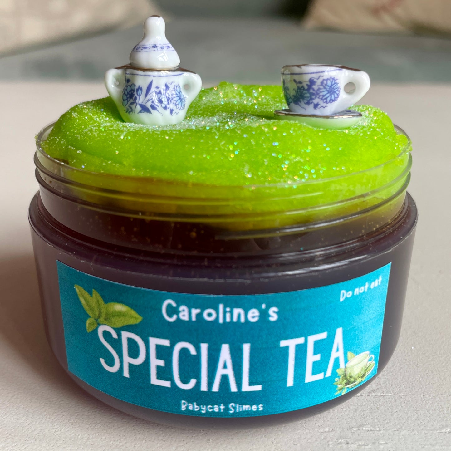 Caroline's Special Tea - Coated clear + icee = jelly slime