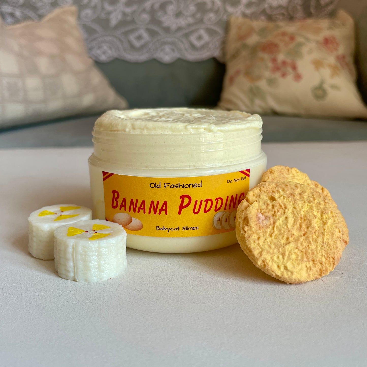 Old Fashioned Banana Pudding - DIY clay cloud creme/ snow softie slime