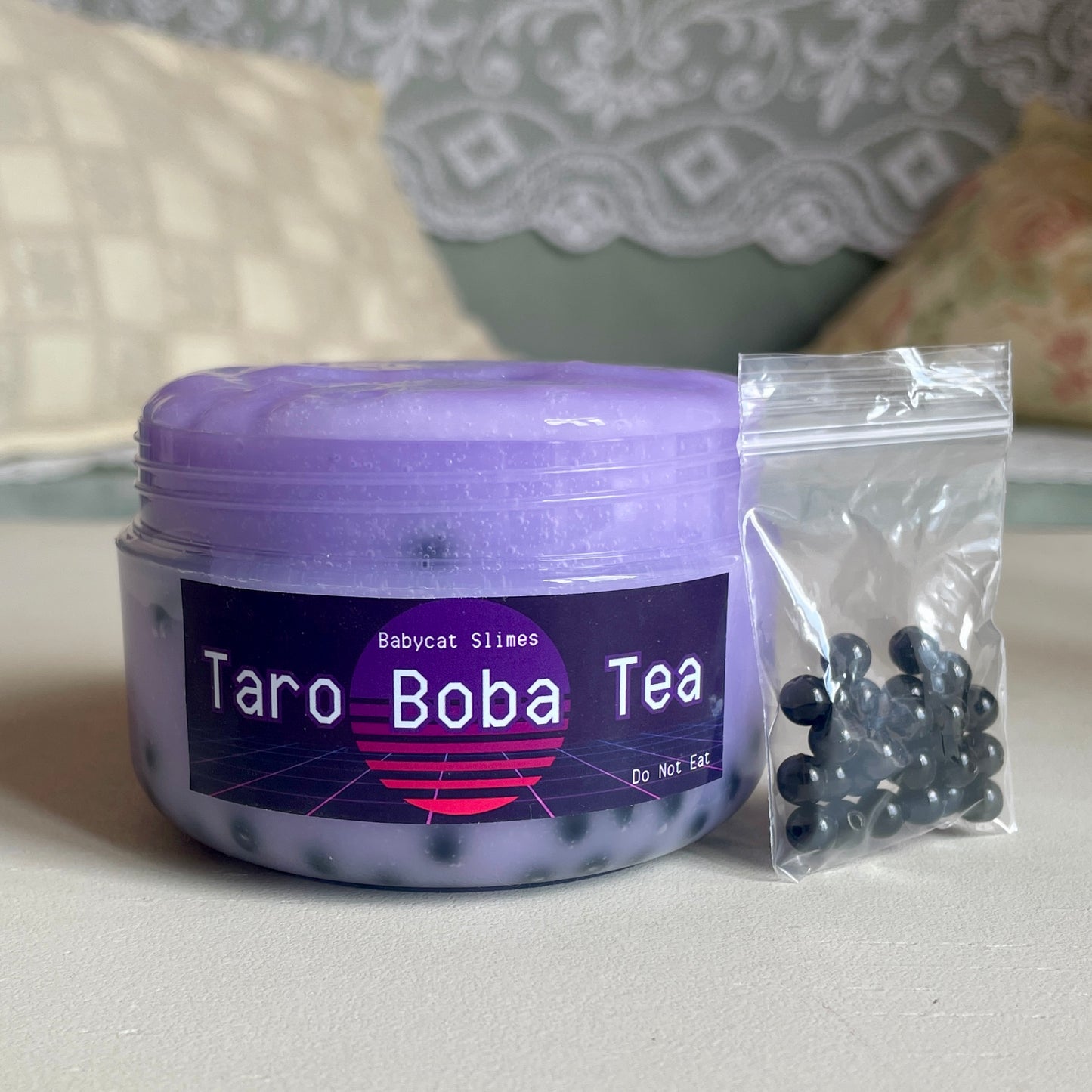Taro Boba Tea - Milky clear slime