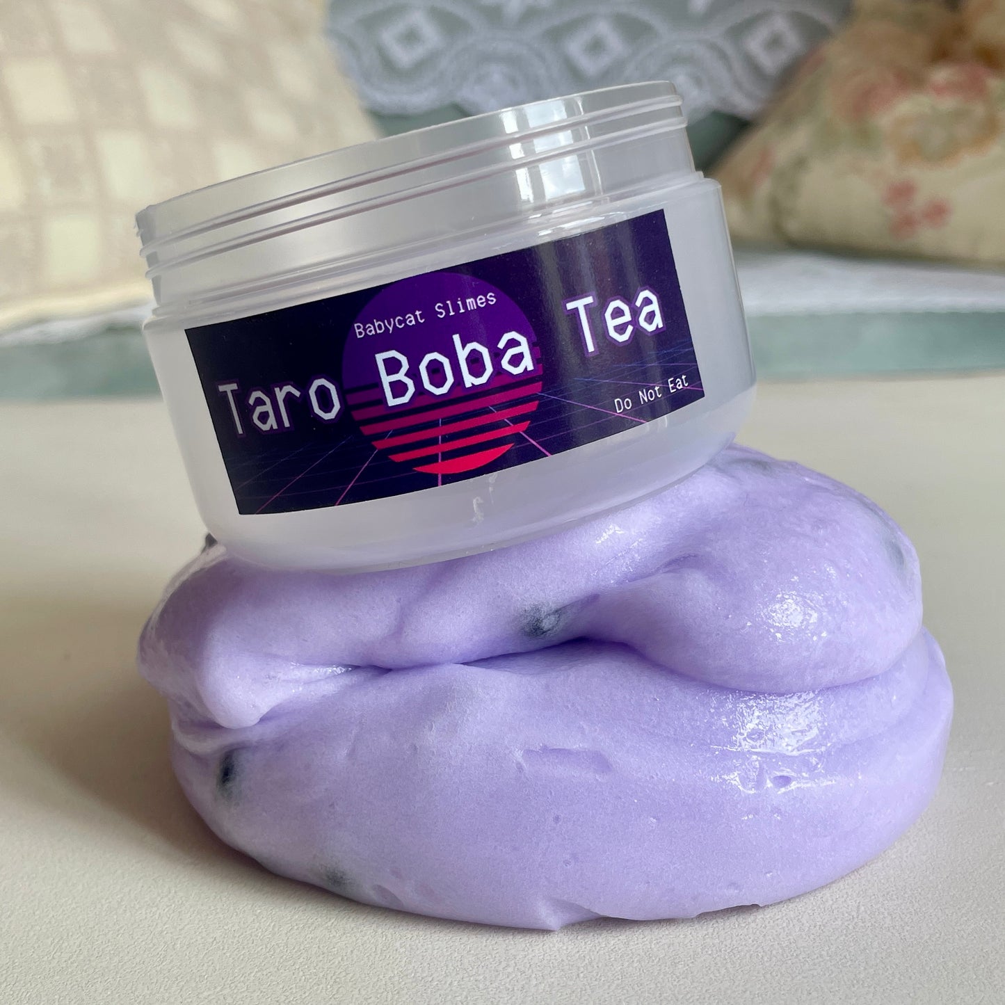 Taro Boba Tea - Milky clear slime