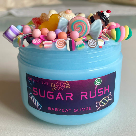 Baby clue candy jelly slime with crunchy candy toppings and charms