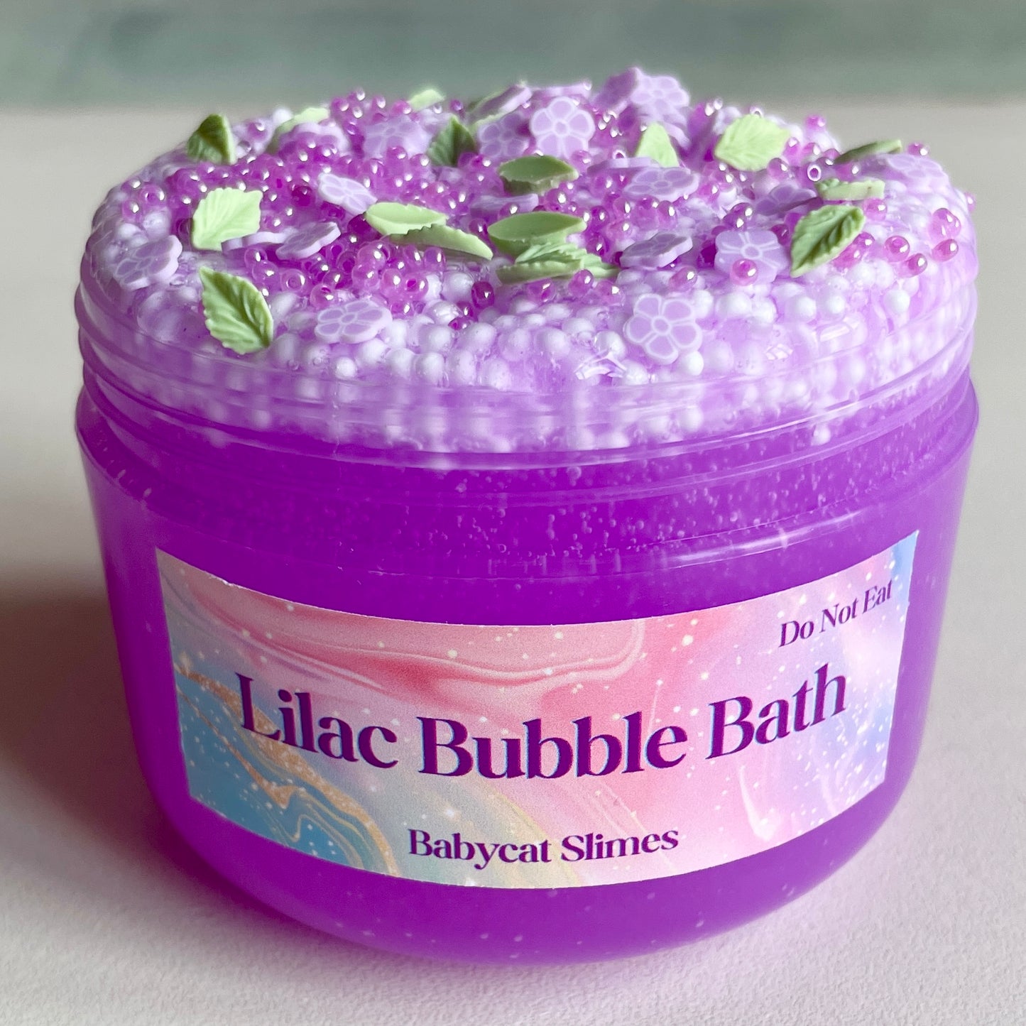 Lilac Bubble Bath - Clear Microfloam Slime