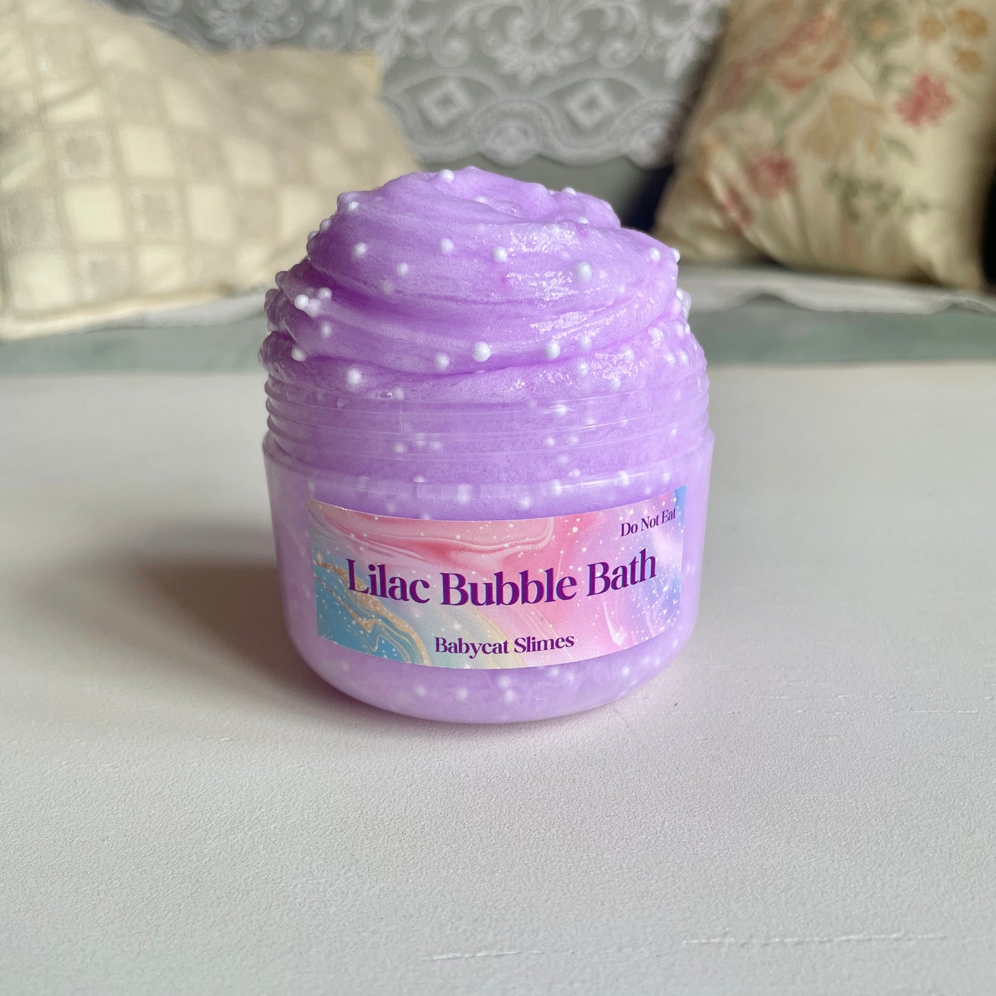 Lilac Bubble Bath - Clear Microfloam Slime