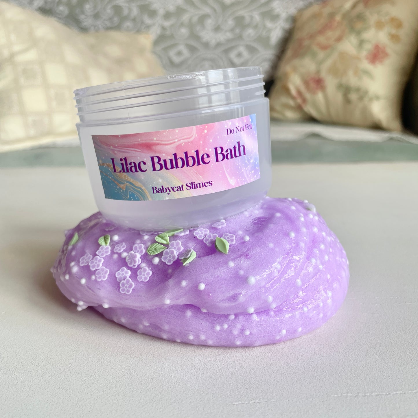 Lilac Bubble Bath - Clear Microfloam Slime