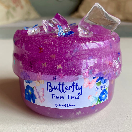 Butterfly Pea Tea - Coated Clear Slime