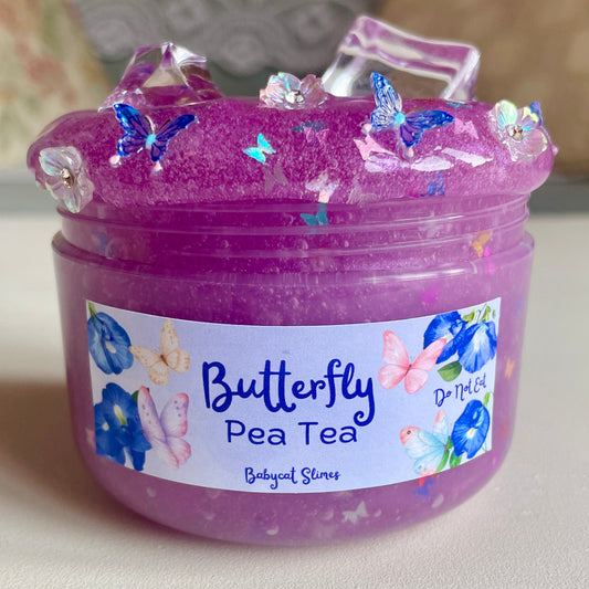 Butterfly Pea Tea - Coated Clear Slime