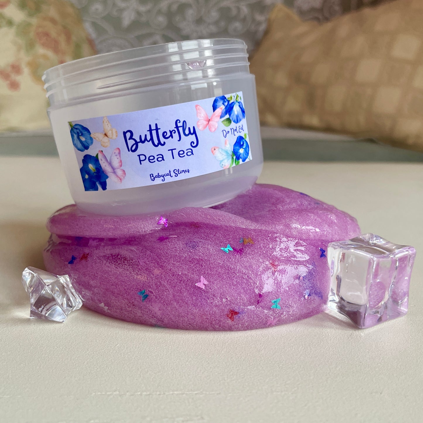 Butterfly Pea Tea - Coated Clear Slime